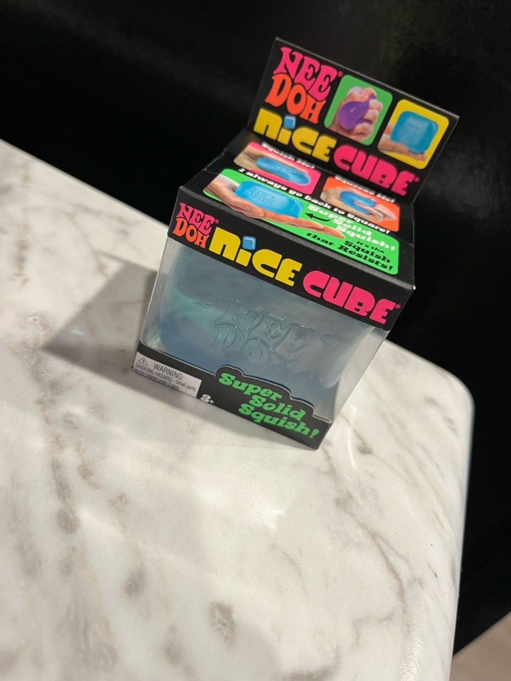 Nee Doh Nice Cube Squishy Toy - Teal Blue